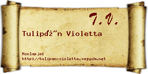 Tulipán Violetta névjegykártya